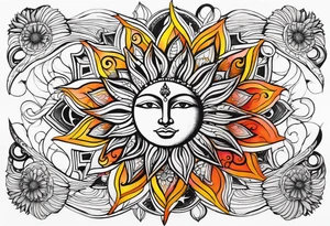 Sun tattoo idea