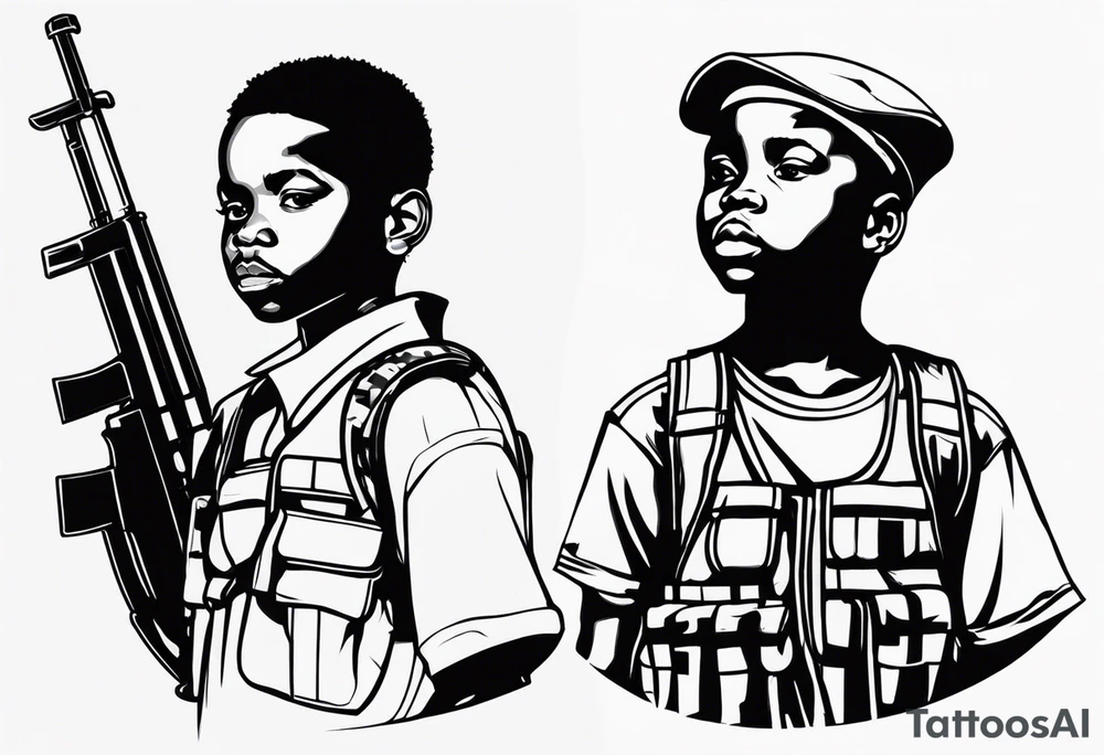 african child soldier tattoo idea