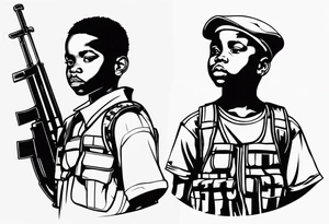 african child soldier tattoo idea