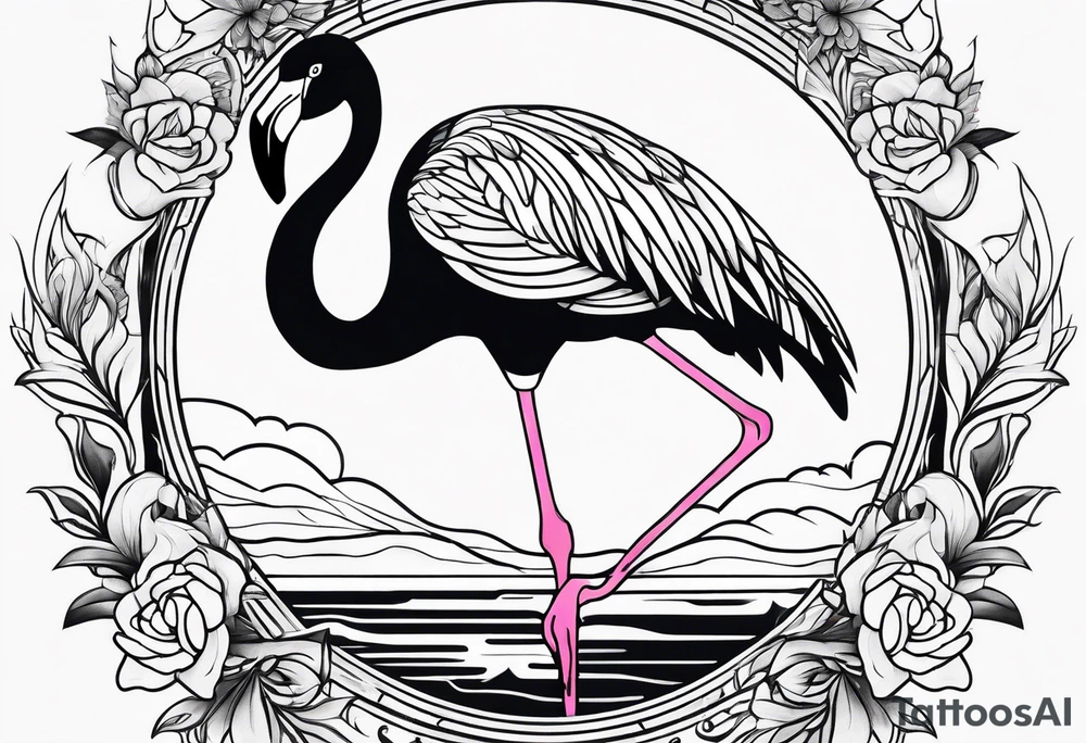 flamingo tattoo idea