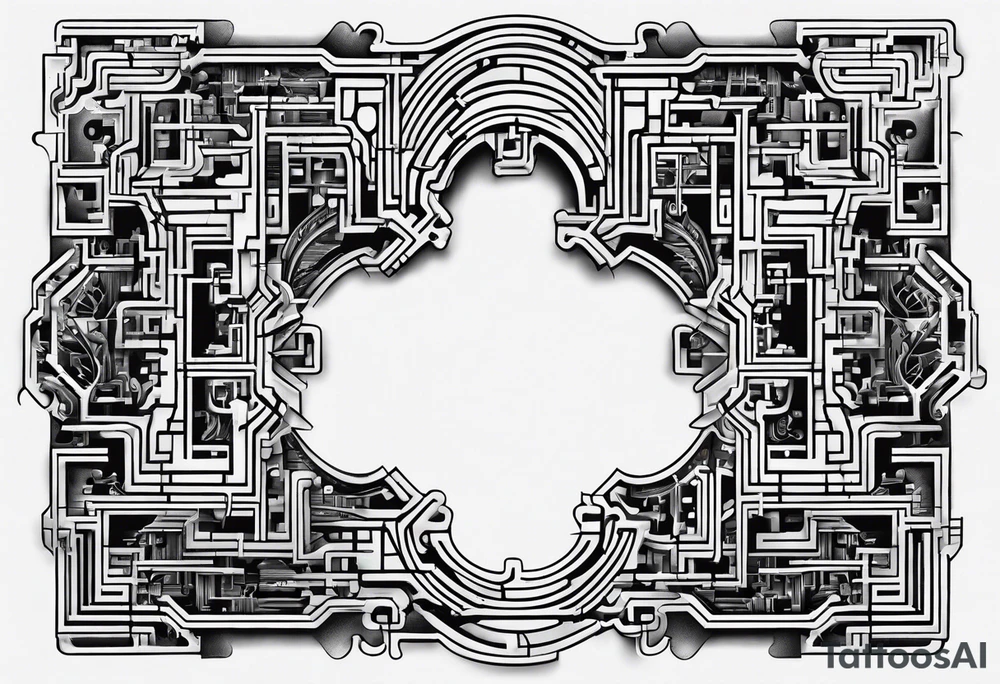 A puzzle piece with circuits branching out from it tattoo idea