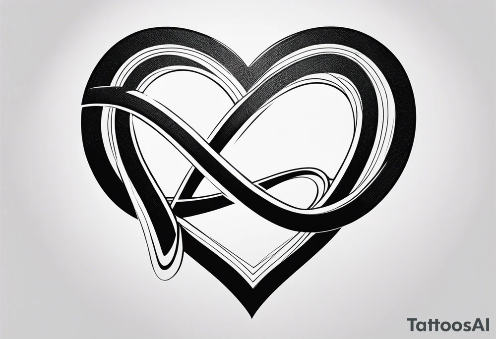 Infinity symbol with a heart, with the bottom of unconditional love symbol tattoo idea
