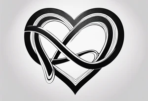 Infinity symbol with a heart, with the bottom of unconditional love symbol tattoo idea