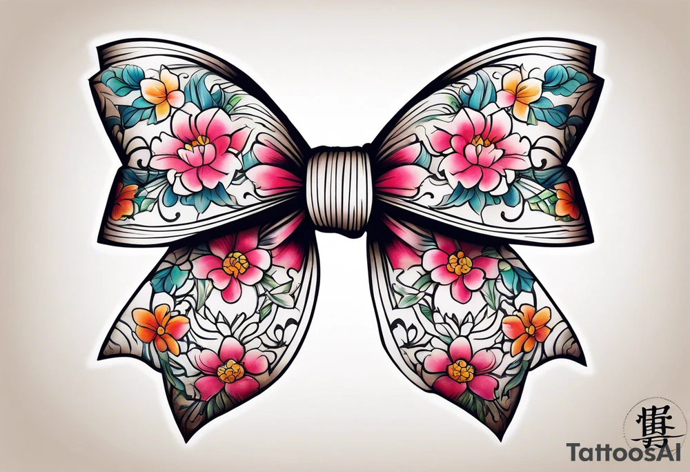 Girly bow tattoo idea