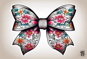 Girly bow tattoo idea