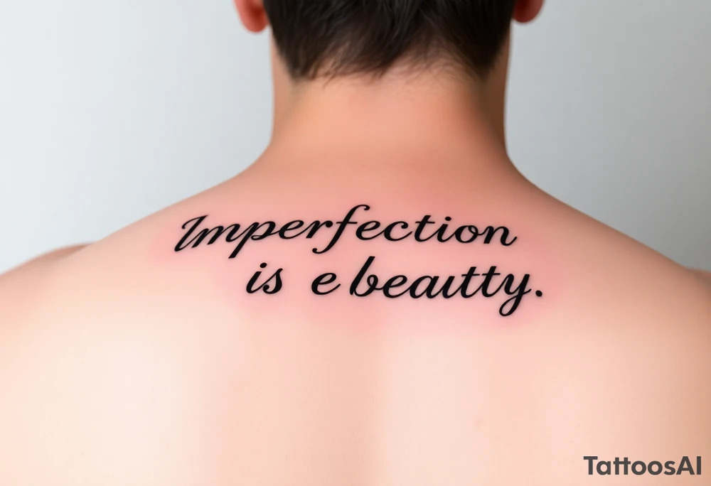 Imperfection is beauty tattoo idea