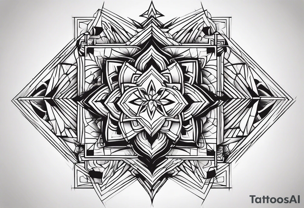Simple 444 design tattoo idea