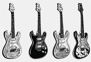 Broken Electric Guitar tattoo idea