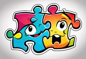 2 Puzzle pieces tattoo idea