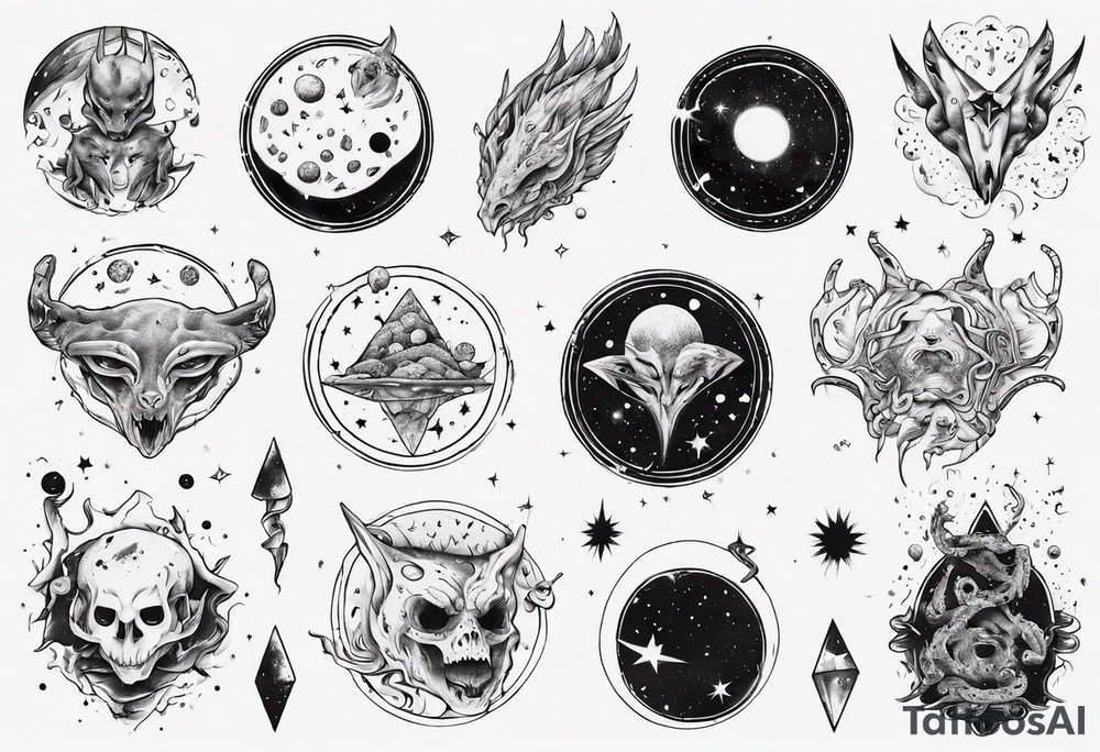 A creature who feeds of of galaxies tattoo idea