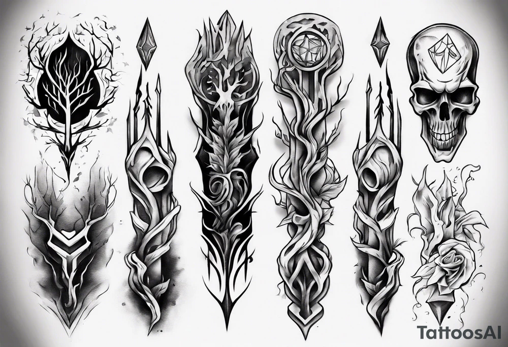 Double tree forearm tattoo idea