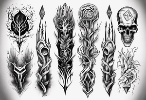 Double tree forearm tattoo idea