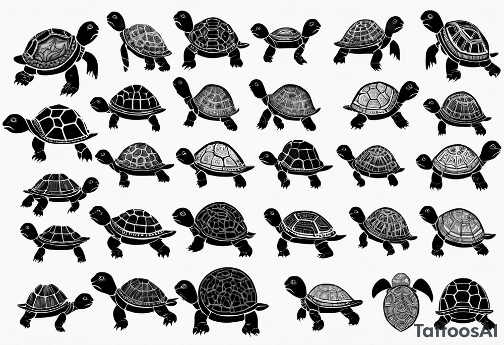 Slow tortoise tattoo idea