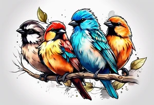 3 little birds tattoo idea