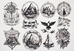 not all who wander are lost tattoo idea