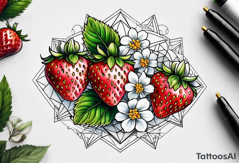 Strawberry tattoo idea