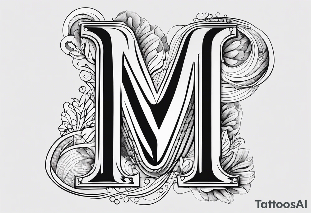 Create a Fine Line tattoo made out of three letter M’s and very pretty tattoo idea