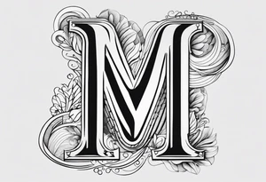Create a Fine Line tattoo made out of three letter M’s and very pretty tattoo idea