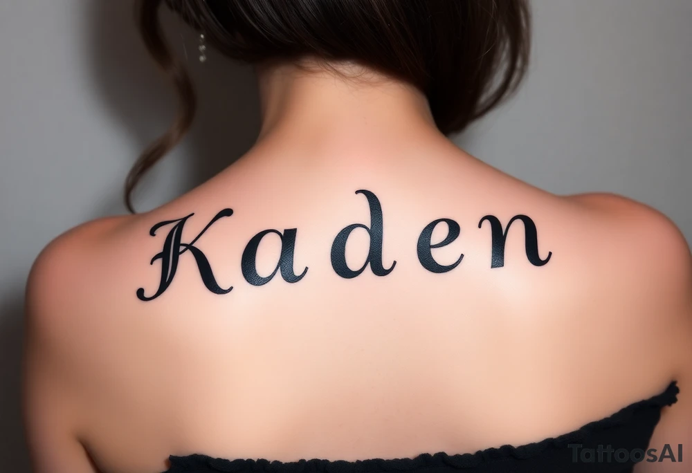 Kaden in fancy old English tattoo idea