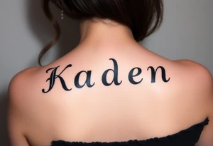 Kaden in fancy old English tattoo idea