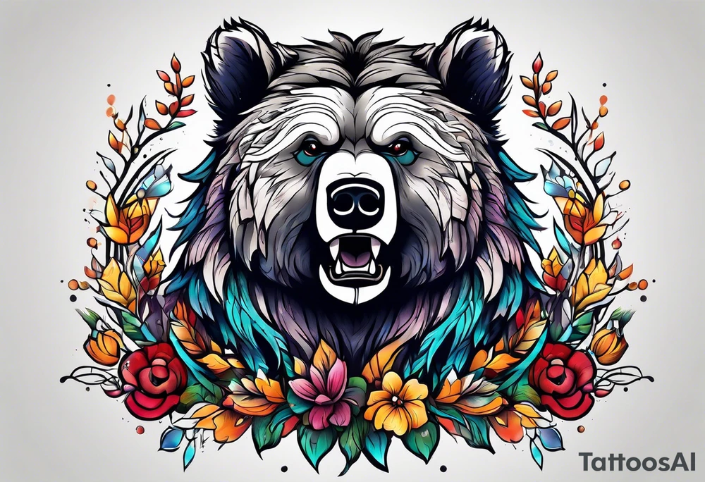 Dancing bear tattoo idea