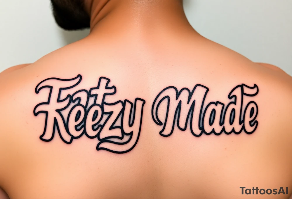 Fat bubble  lettering  (KeezY MadE) tattoo idea