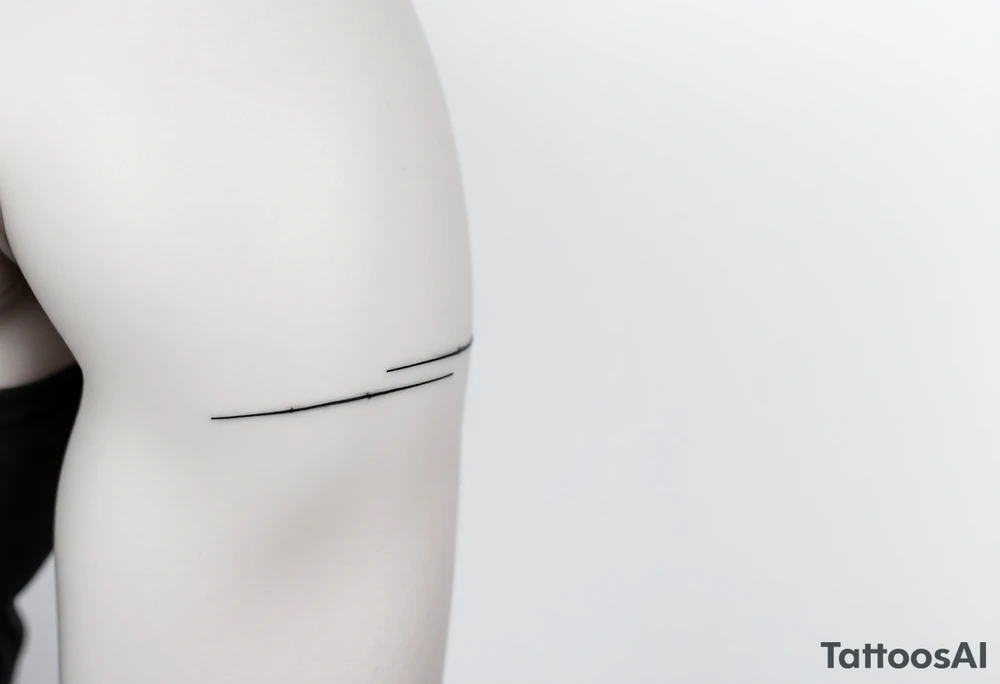 3 lines around arm. tattoo idea