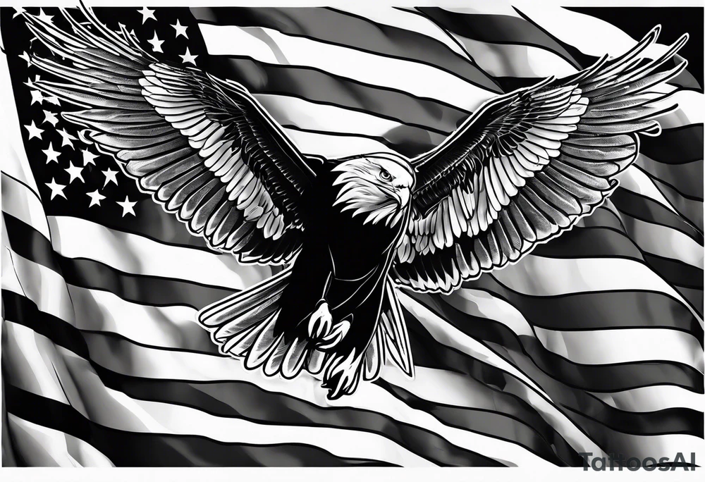 independence, freedom, courage, american, loyal, flag, strength tattoo idea