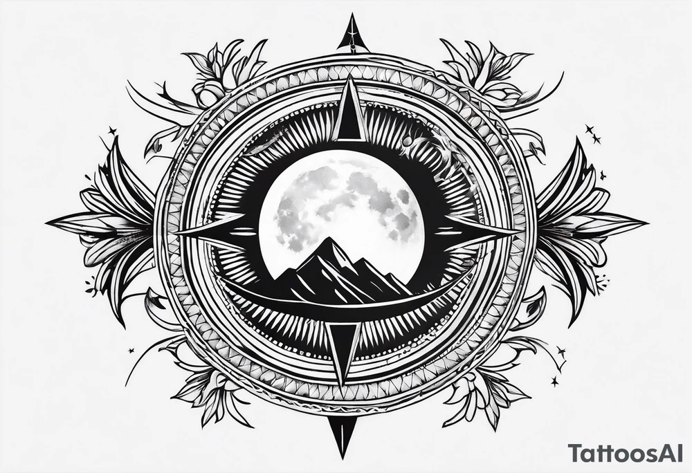 elegant dainty spiritual moon sun arrow spine tattoo tattoo idea