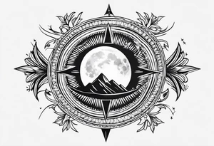 elegant dainty spiritual moon sun arrow spine tattoo tattoo idea