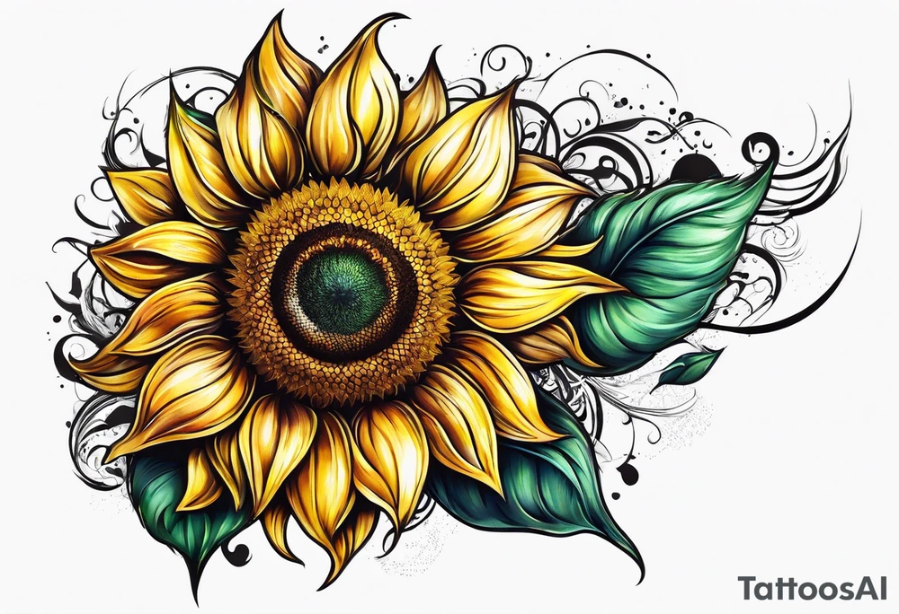 Sunflower tattoo idea