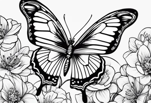 Line butterfly tattoo idea