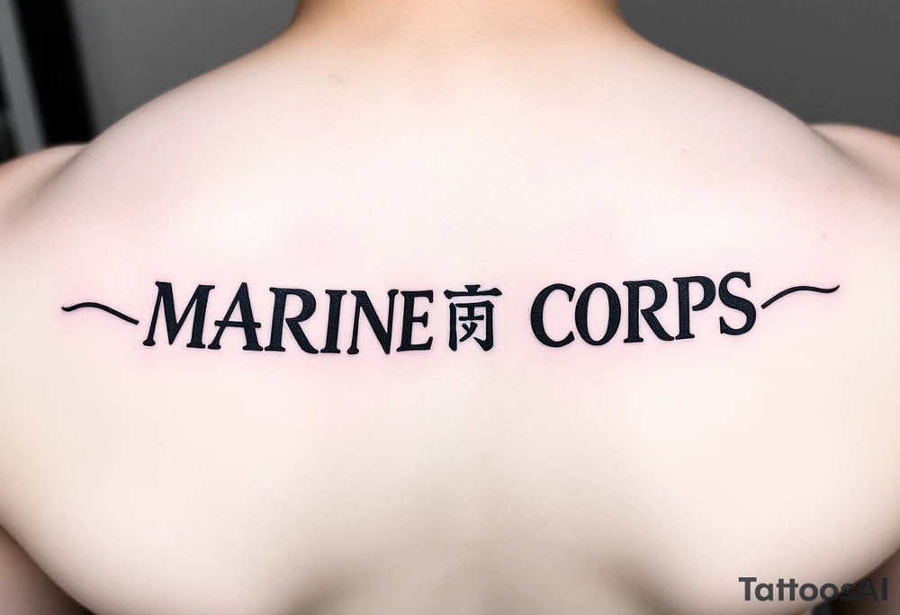 Republic of Korea
                Marine Corps
lettering to arm tattoo idea