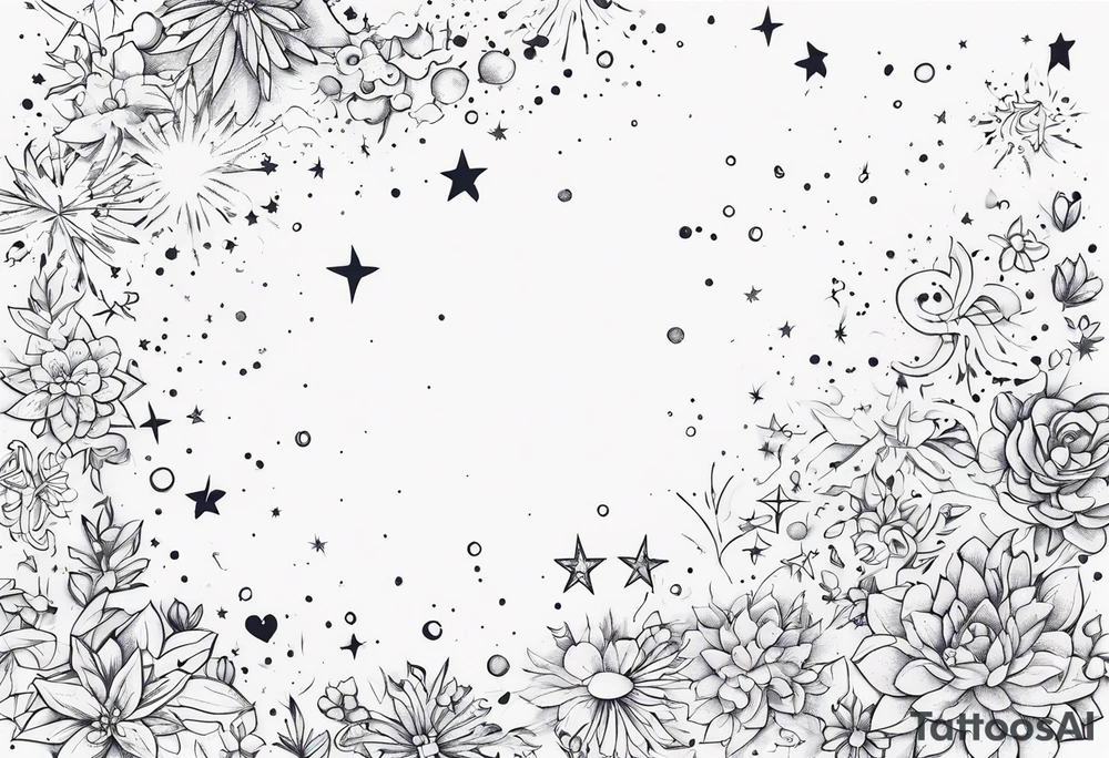 Sparkles scattered tattoo idea