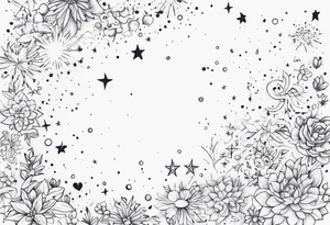 Sparkles scattered tattoo idea