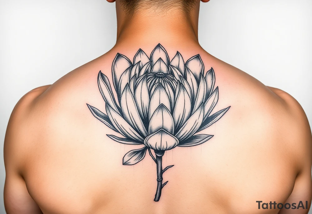 Protea flower tattoo idea