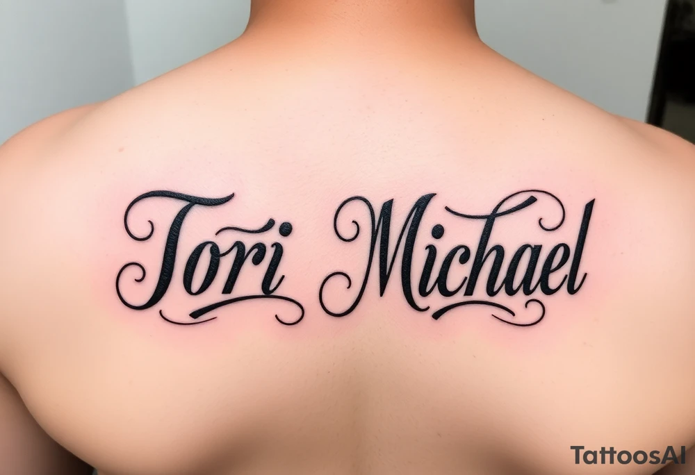 The names Tori and Michael in one tattoo tattoo idea