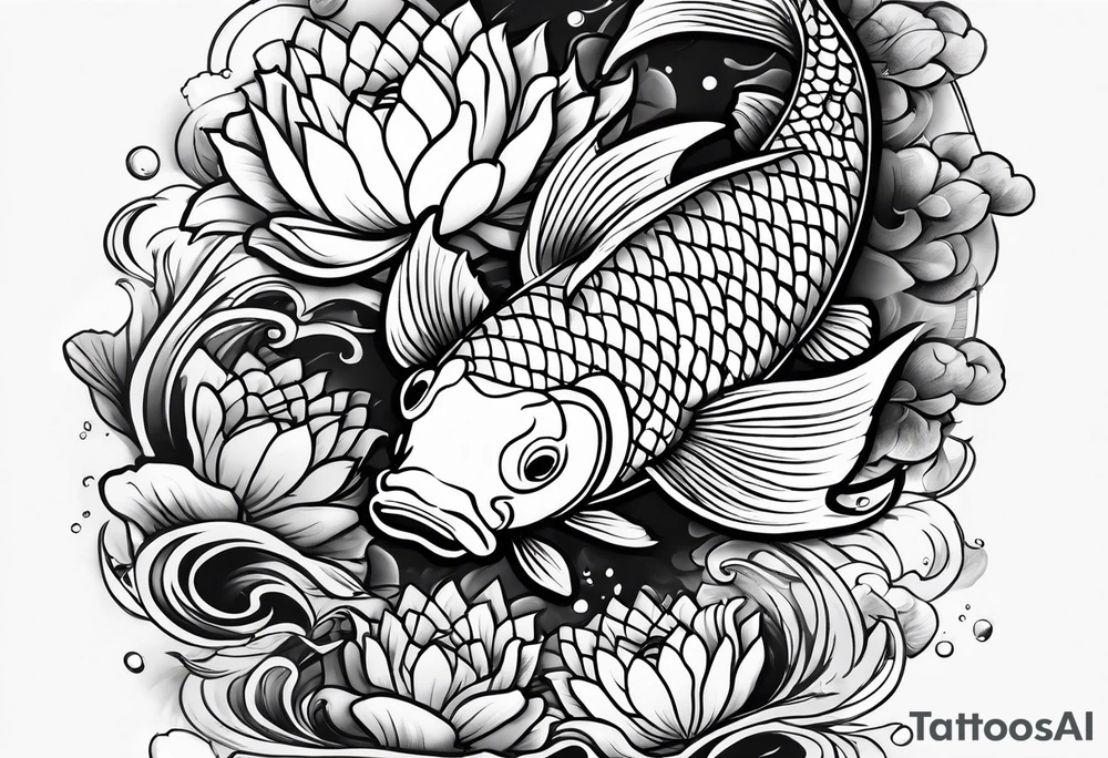 koi fish tattoo idea