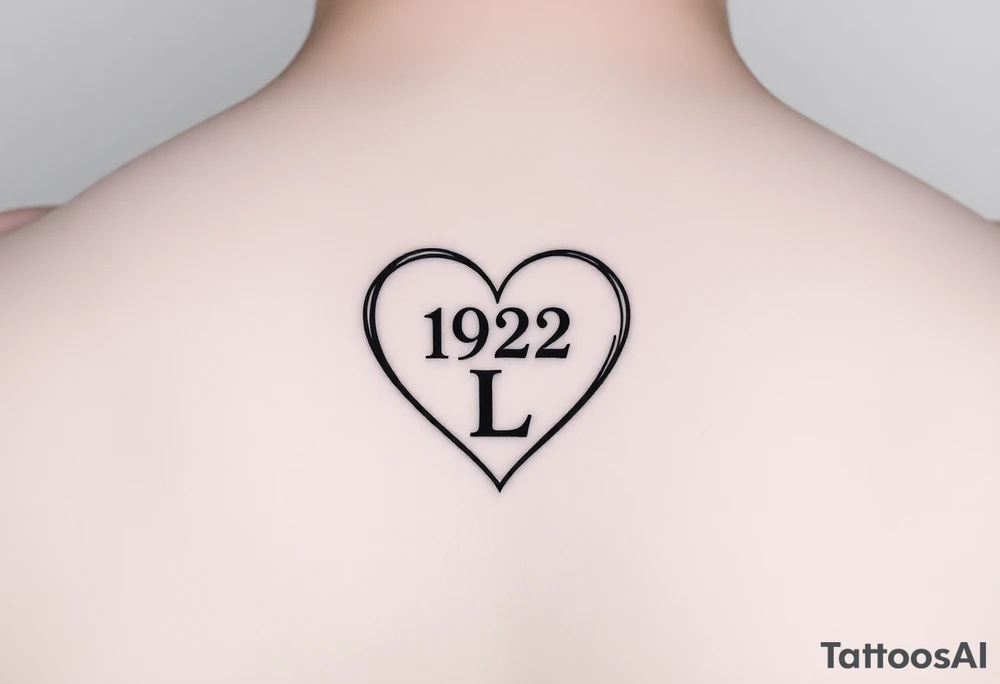 Heart with 192 in the middle and a L intertwined with the heart tattoo idea