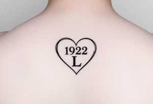 Heart with 192 in the middle and a L intertwined with the heart tattoo idea