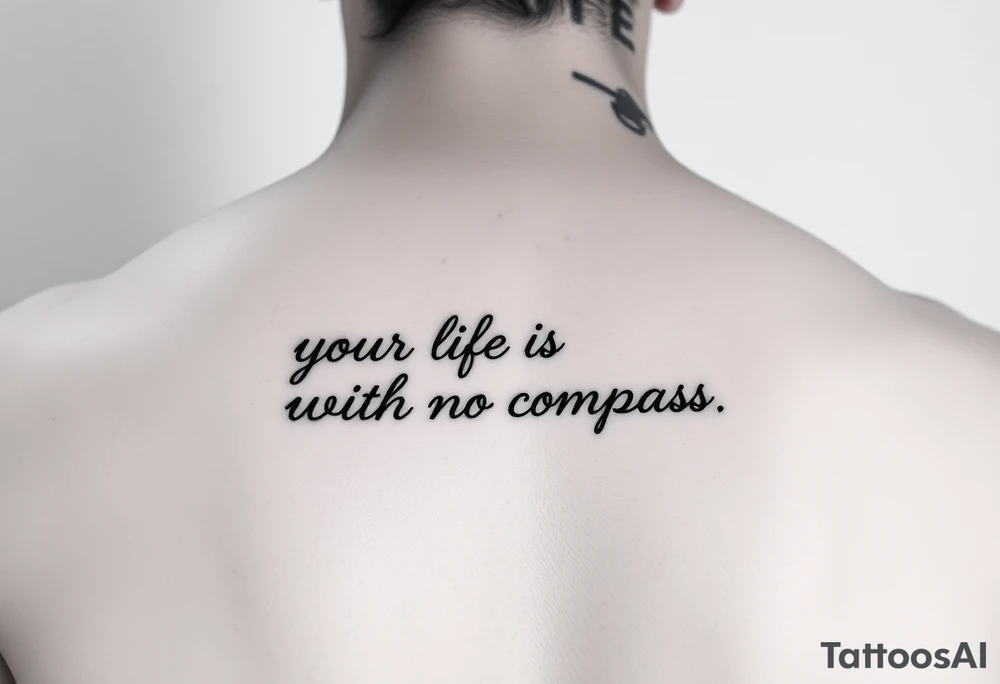 Want ‘your life is a map with no compass’ quote on my forearm minimalist design tattoo idea