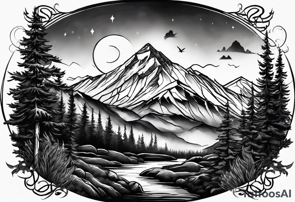 Breckenridge mountains tattoo idea
