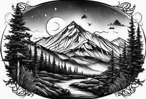 Breckenridge mountains tattoo idea