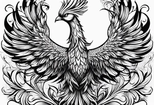 phoenix with extra long tail feathers
long neck tattoo idea