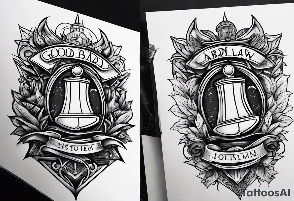 Good and bad law tattoo idea