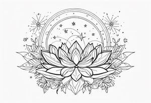 fine line with sun, stars, floral, dots, succulent
. Sternum tattoo tattoo idea
