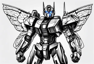 Optimus prime, halo, butterfly, saxophone, power ranger tattoo idea