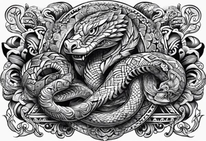Aztec snake tattoo idea