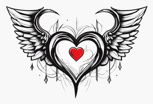 angel devil heart/wings tattoo idea