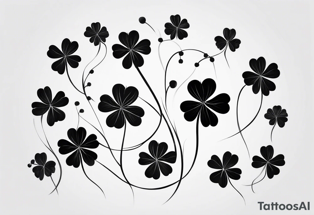 Four leaf clover tattoo idea